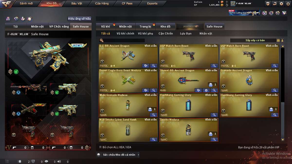 shop acc cf uy tin gia re